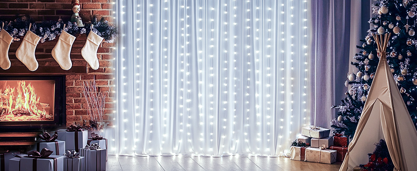 Льодогенератор 3Mx3M 300 LED, USB, з пультом та таймером, для декору приміщень, водонепроникний, білий