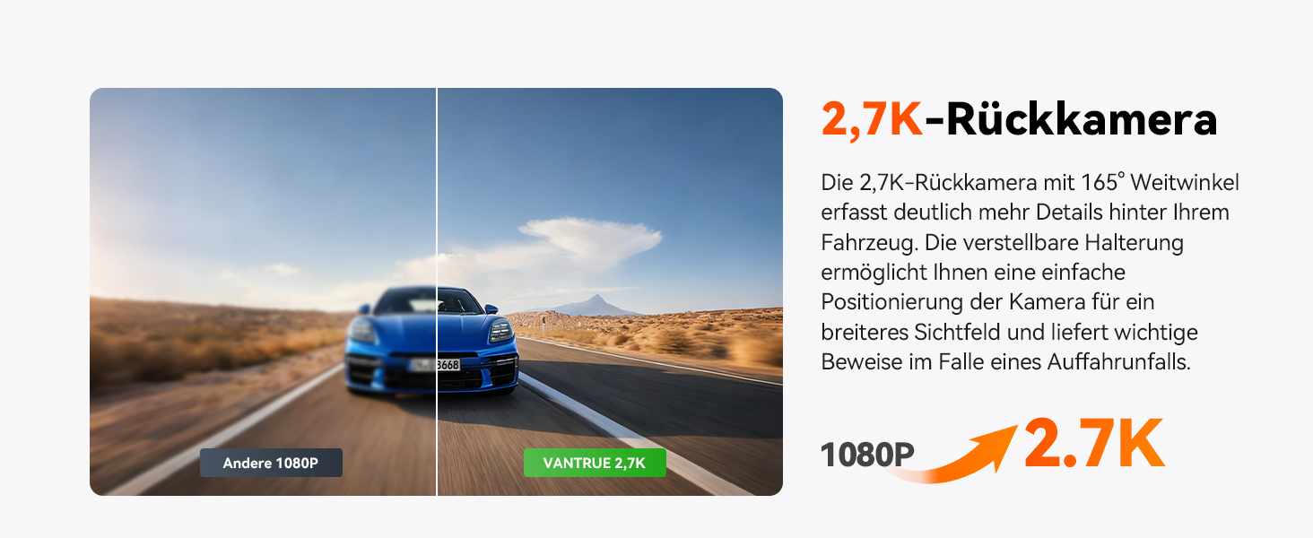 Панорамний відеореєстратор VANTRUE E360 Plus 5.2K Dual STARVIS 2 HDR 360°, з сенсорним екраном 1.54