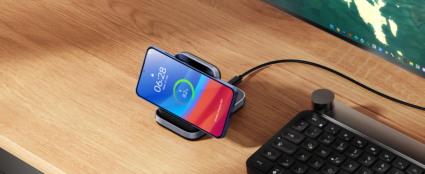 Індукційна зарядна станція SwanScout для Samsung Galaxy Z Flip 6/5/4/3 та Z Fold серії, бездротовий зарядний пристрій