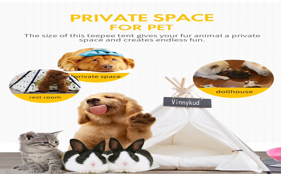 Намет для домашніх тварин: ліжко-намет для собак та котів, білий, 60x60x70 см