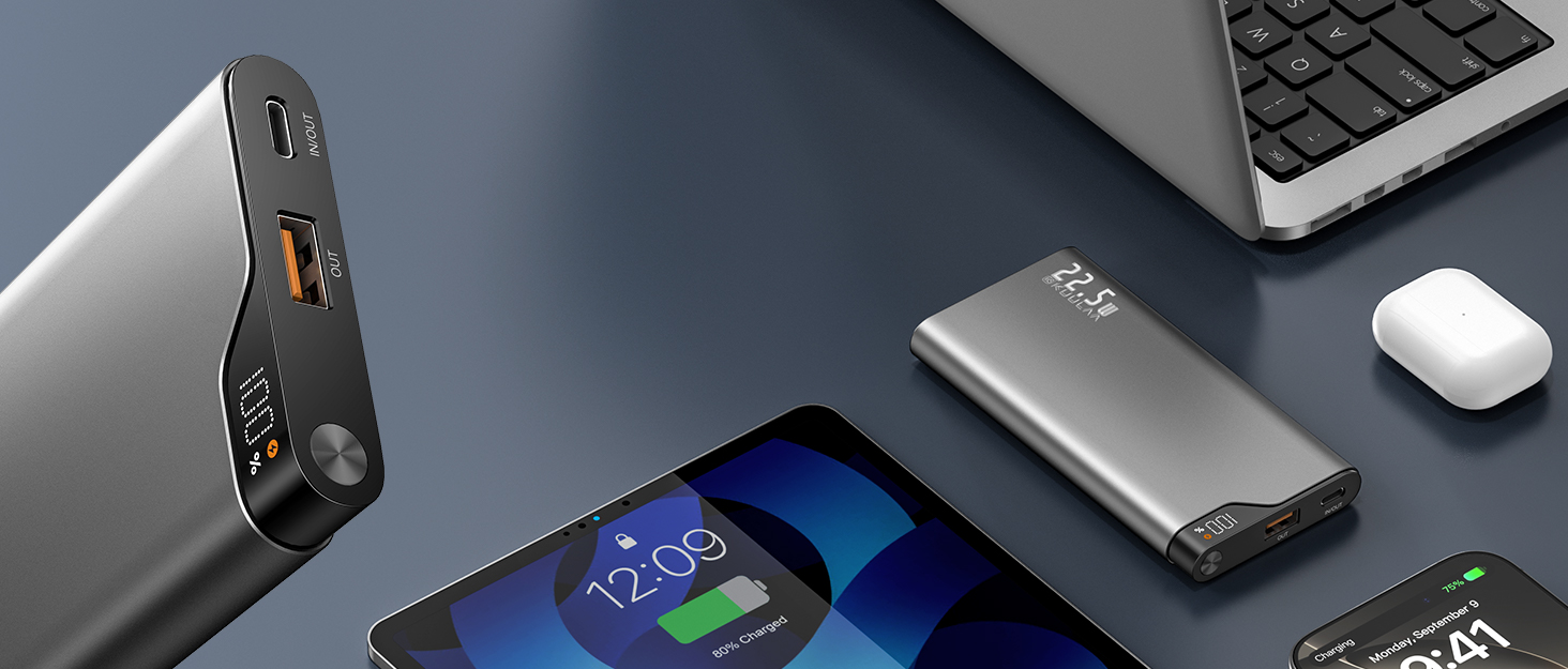 Power Bank Kuulaa 10000mAh 22.5W з USB-C: зарядний акумулятор для iPhone, Samsung, iPad, Huawei