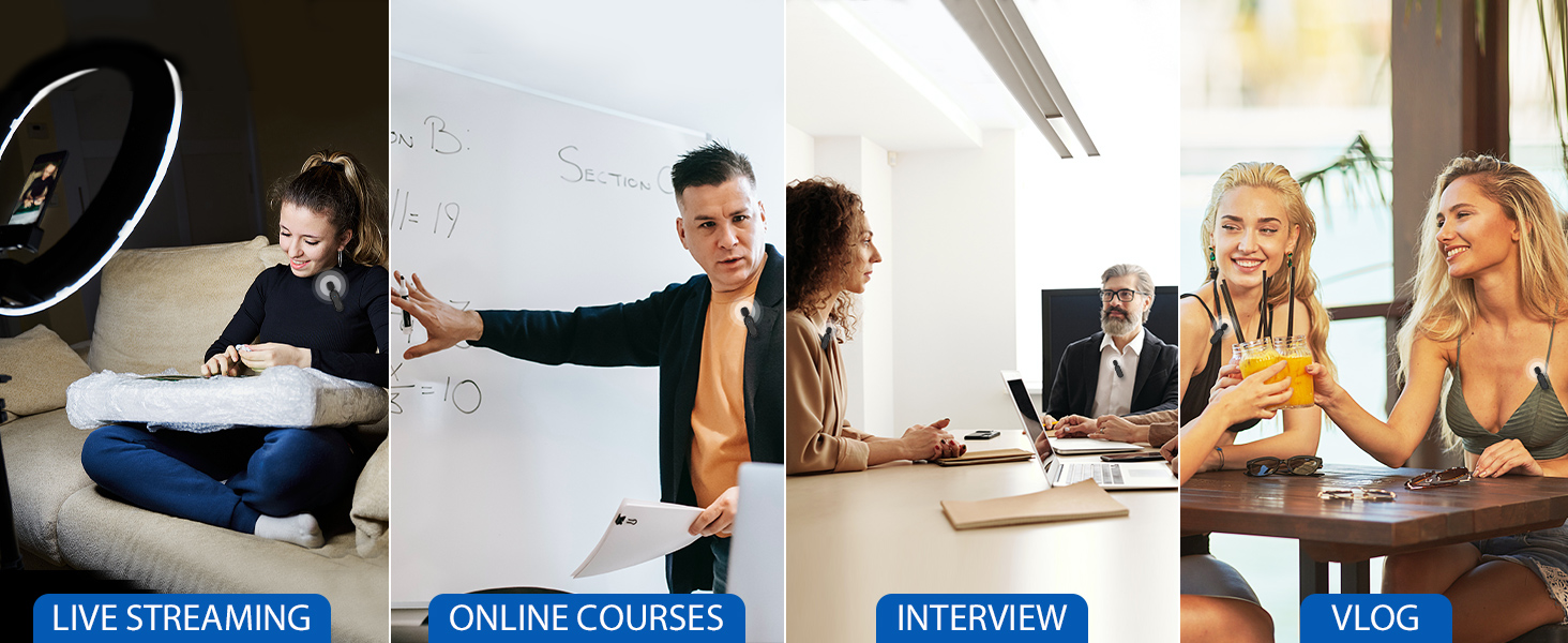 Мікрофон Lavalier Moman Handy Mini: бездротовий мікрофон для iPhone, YouTube, TikTok, Live-Streaming (чорний)