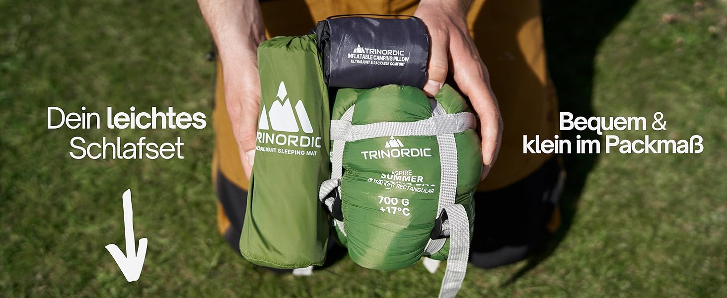 Легкий літній спальний мішок XL – 900г, компактний, з антизастрягаючим блискавкою – мумієподібний спальник для дорослих, для кемпінгу, трекінгу та байкпакінгу