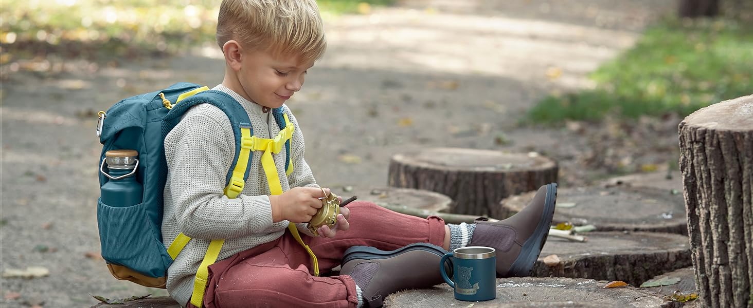 Дитячий туристичний рюкзак LÄSSIG для дітей від 3 років, 9 літрів, синій — ідеальний рюкзак для дитячого садка та прогулянок