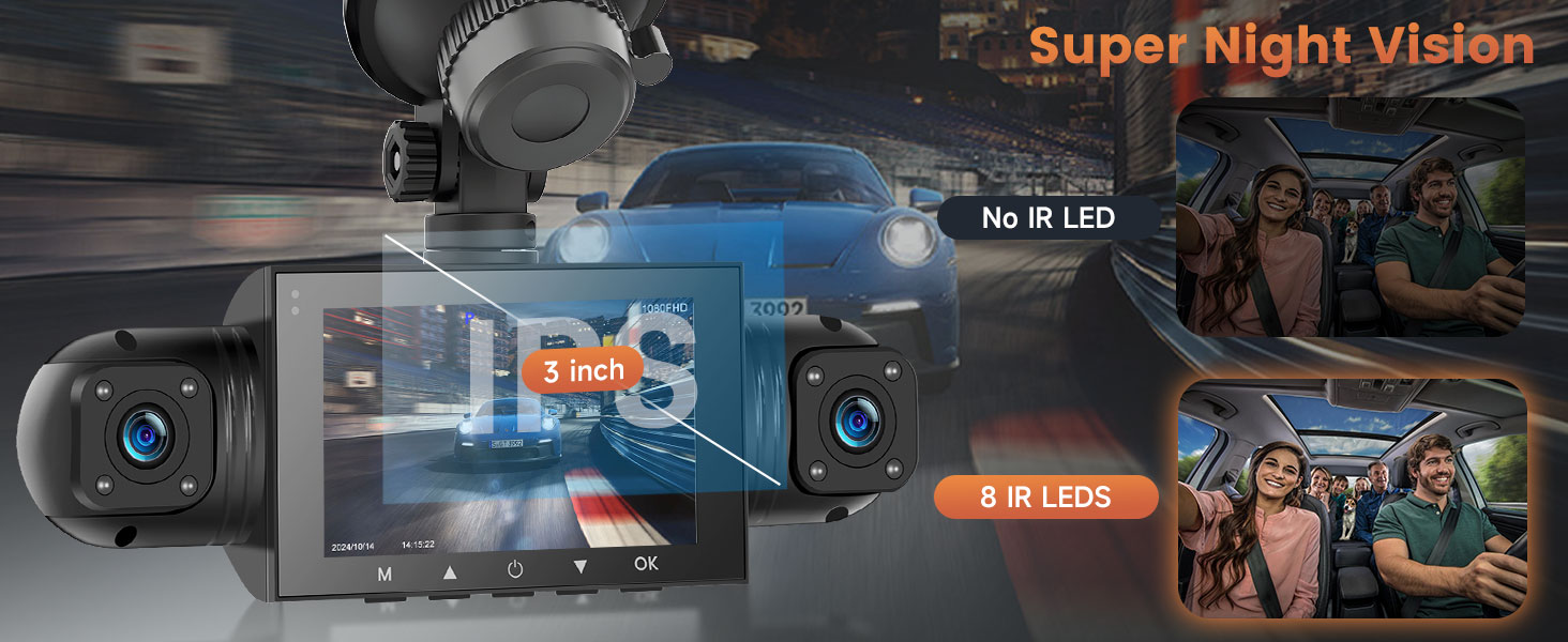 Відеореєстратор 4-камерний 360° для авто, 4 камери FHD 1080P (передня, задня, ліва, права), 3