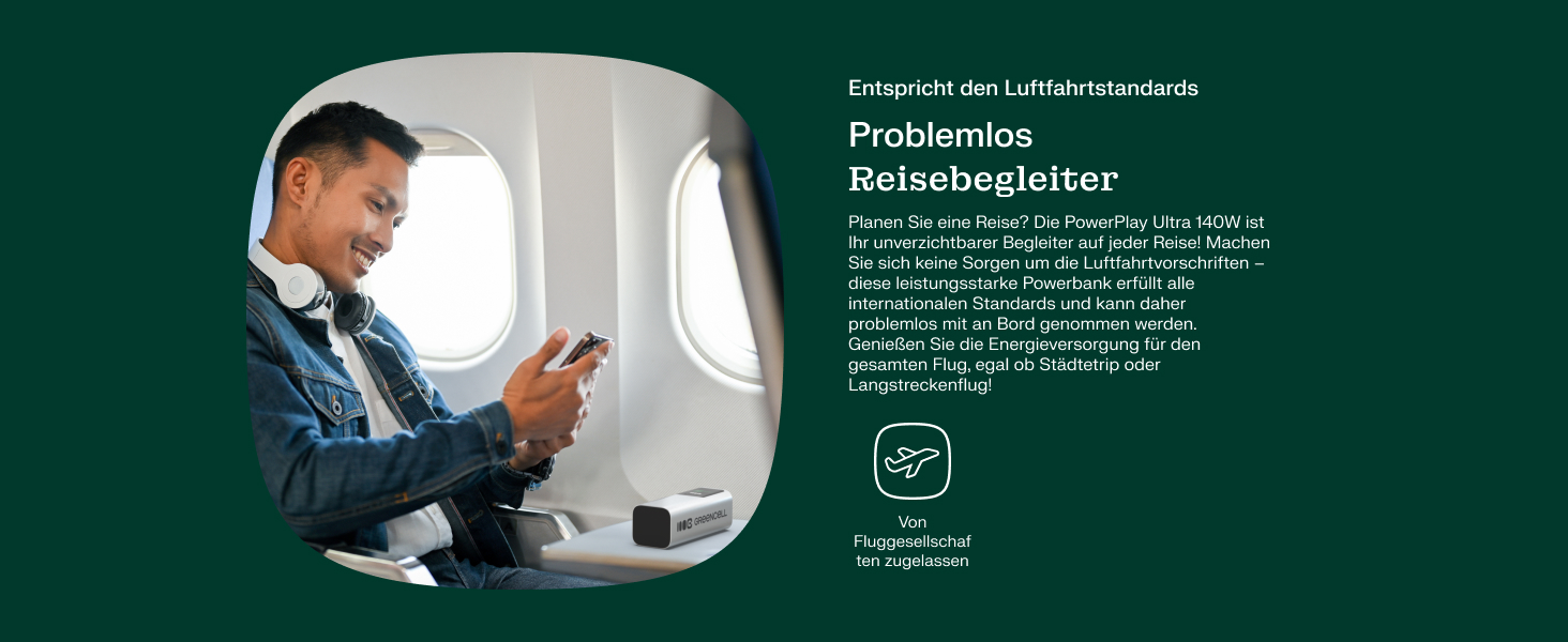 Powerbank Greencell PowerPlay Ultra 25200mAh 140W з USB-C PD, Швидка зарядка для ноутбука, MacBook, iPhone, LCD дисплей