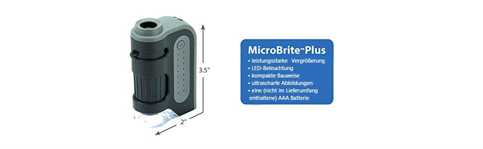 Мікроскоп кишеньковий Carson MicroBrite Plus 60x-120x LED з асферичною лінзою (MM-300)