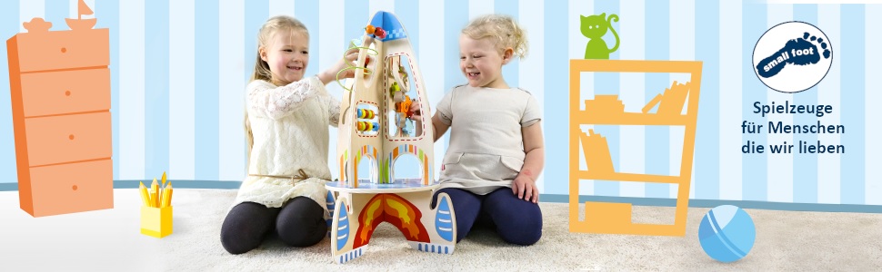 Музична скринька small foot «Маленьке село» з дерева з LED-підсвічуванням, новорічний декор, мелодія, арт. 6677