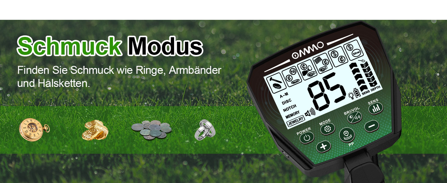 Металошукач OMMO Profi Set: 6 режимів, водонепроникний, LCD дисплей, висока чутливість, для дорослих та дітей