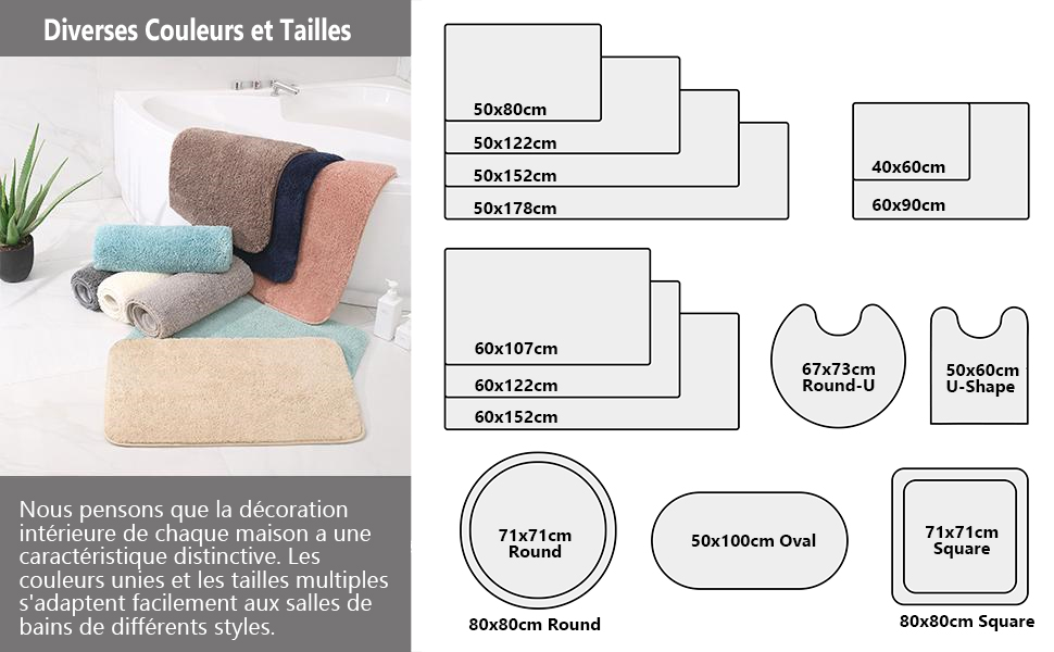 Килимок для ванної кімнати з антиковзаючим покриттям, м'який, з мікрофібри, 40 x 60 см, темно-сірий