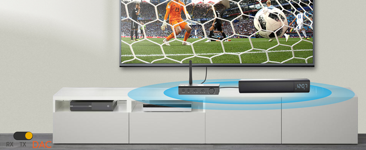 1Mii DS700 Bluetooth передавач/приймач HiFi з DAC, LDAC, aptX HD/LL, OLED-дисплеєм, 3-в-1 аудіоадаптер для ТВ, навушників, колонок, стереосистеми