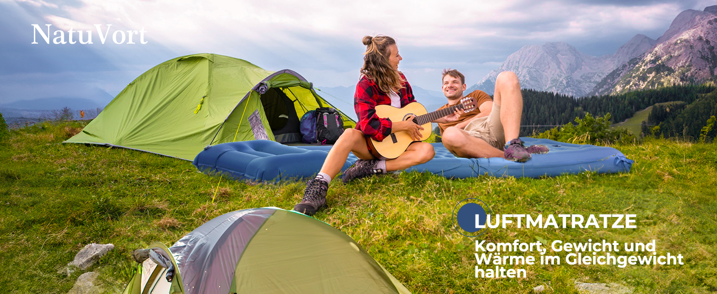 Надувний килимок Isomatte самонадувний з помпою, для кемпінгу, пікніків, пляжу, намету, блакитний, одинарний