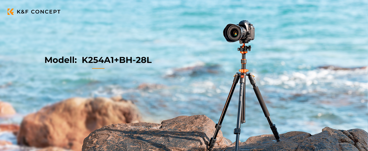 Штатив K&F Concept 200CM (78 дюймів) для камери: міцний трипод з кульковою головкою 360°, функцією однонога та 1/4'' гвинтовим з'єднанням. Підходить для DSLR-камер (до 158 см, 10 кг, алюміній, з двосторонньою пластиною).