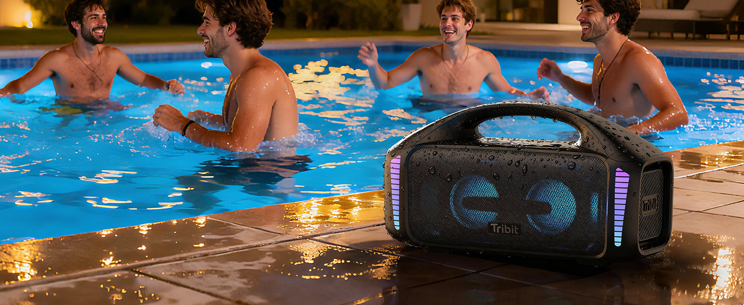 Tribit StormBox Blast – Портативна Bluetooth колонка 140 Вт, XBass, IPX7, 30 год, LED, для вечірок, пляжу, кемпінгу