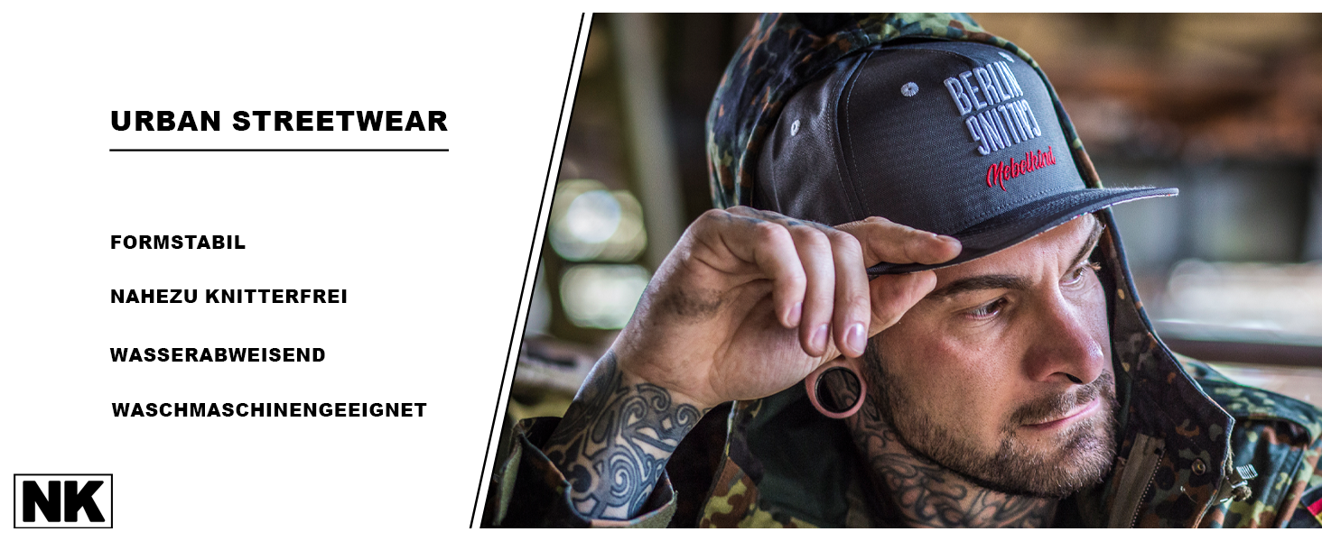 Кепка Nebelkind Snapback Berlin сіра, унісекс, регульована, висока якість, streetwear, бейсболка з прямим козирком