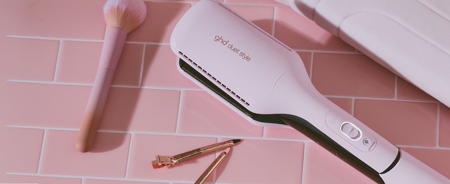 Випрямляч для волосся ghd glide: щітка-випрямляч для гладкого та блискучого волосся, випрямляє та укладає сухе волосся, без пуху, для всіх типів волосся, без екстремального пошкодження тепла (Pink Sorbet)