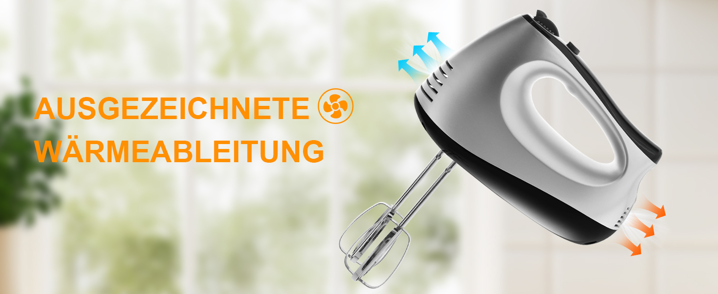 Електричний міксер 500W з набором аксесуарів для випічки (2 міксери, 2 гаки, 2 вінчики, збивач яєць, шпатель, підставка)