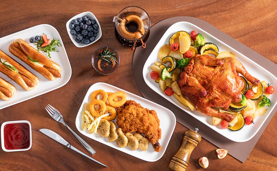 Набір сервірувальних тарілок Vancasso Stern для 4 осіб, 3 шт., зелений (тарілки для їжі, десерту, сніданку, кераміка)