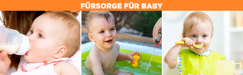 Цифровий термометр для кухні: приготування їжі, м'яса, молока, дитяче харчування | LCD дисплей, довга сонда