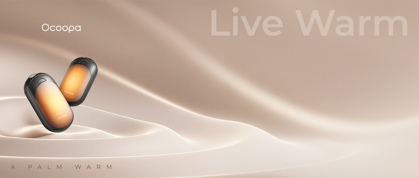 Електричні грілки для рук OCOOPA 2 шт. з магнітною основою, 5000mAh, 3 режими нагріву, компактні, для рукавичок, зима, подарунок