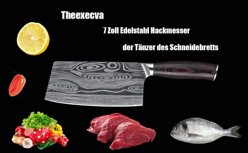 Hackmesser Fleischerbeil 7 Zoll: професійне м'ясне сокира-ніж з високоякісної сталі для кухні та ресторану