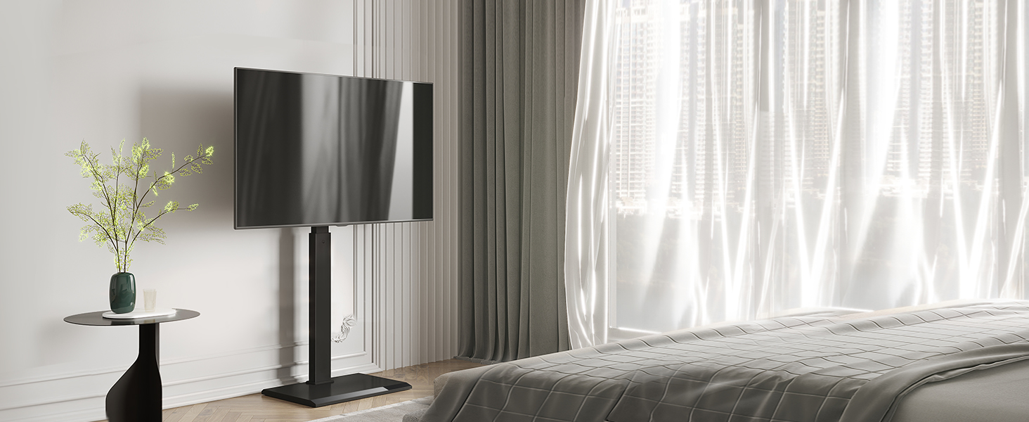 Підставка для телевізора FITUEYES на підлозі, поворотна, регульована по висоті, для телевізорів 32-75 дюймів, до 40 кг, VESA 400x600