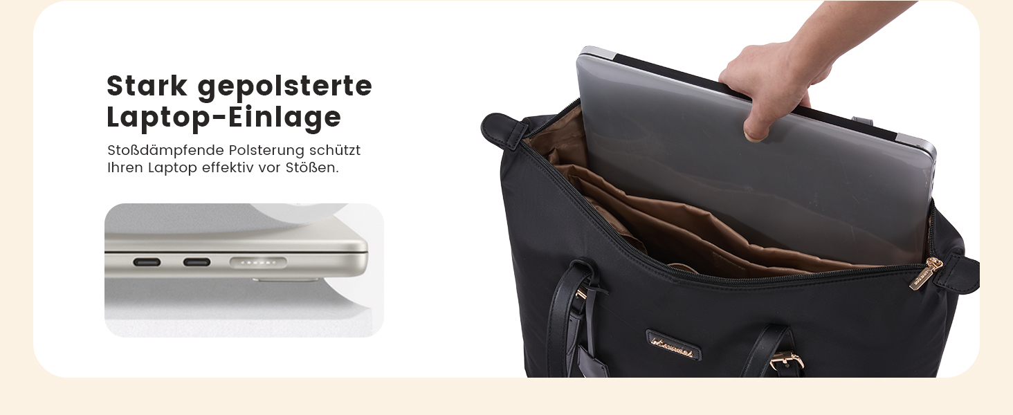 Сумка для ноутбука LOVEVOOK жіноча велика шопер для роботи, університету, школи (15.6 дюймів, синя)