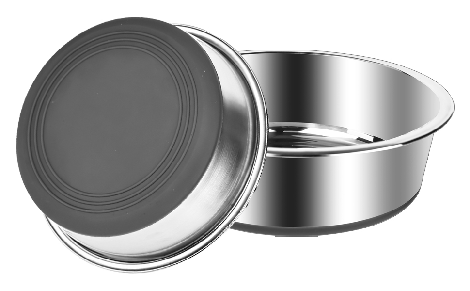 Набори мисок для собак з нержавіючої сталі (4 шт.) з антиковзким дном, для корму та води, підходять для собак маленьких, середніх та великих порід. Миски для собак з нержавіючої сталі, об'єм 900 мл.