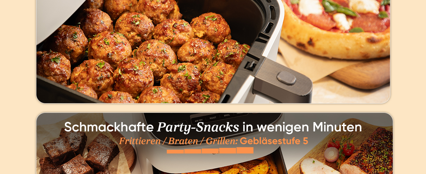 Фритюрниця Cosori Turboblaze Airfryer 9-в-1: смаження, випікання, гриль, обсмажування, 6л, тихий DC мотор, 87 рецептів, білий