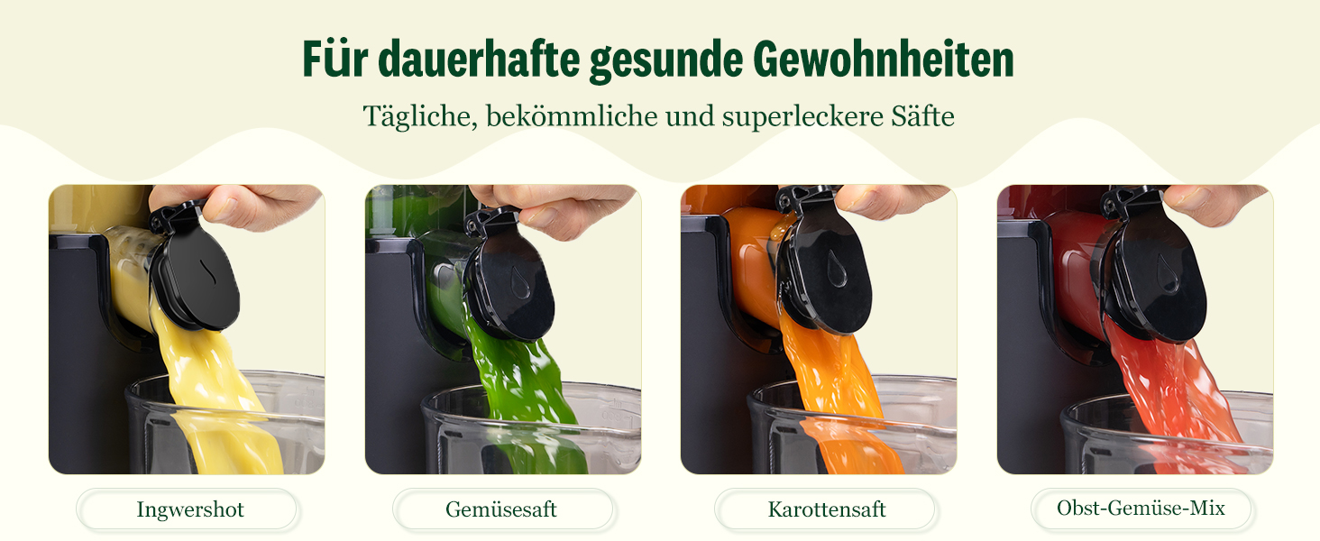 Шнекова соковижималка LINKChef Slow Juicer для овочів та фруктів, широкий завантажувальний отвір 115 мм, потужність 200 Вт, BPA-free, чорна