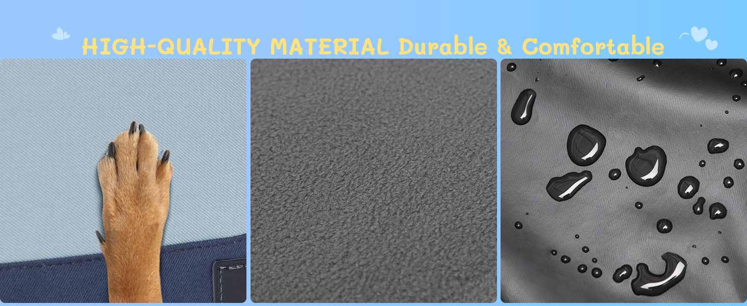 Автокрісло для собак, автокрісло для маленьких собак з ременями, підвищення для собак, складне, блакитне