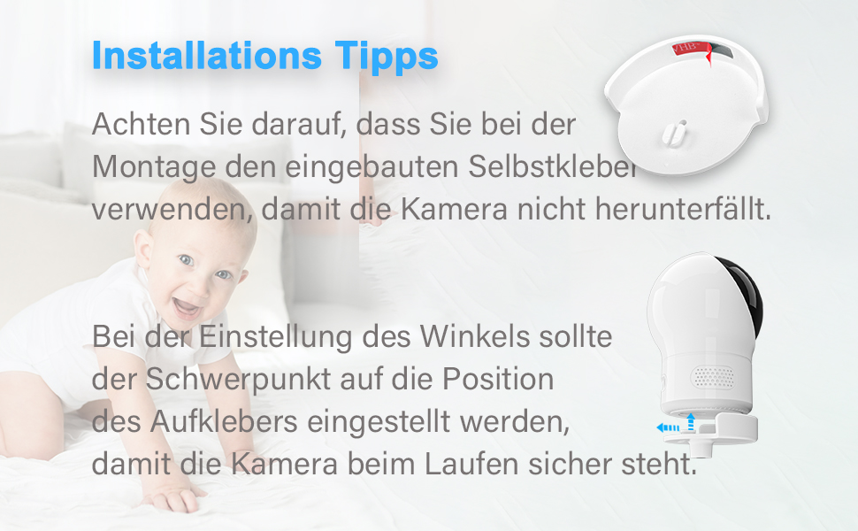 Кріплення для камери немовляти eufy Security SpaceView, 360° гнучке кріплення для дитячої камери, сумісне з SpaceView S/Pro Babyfon