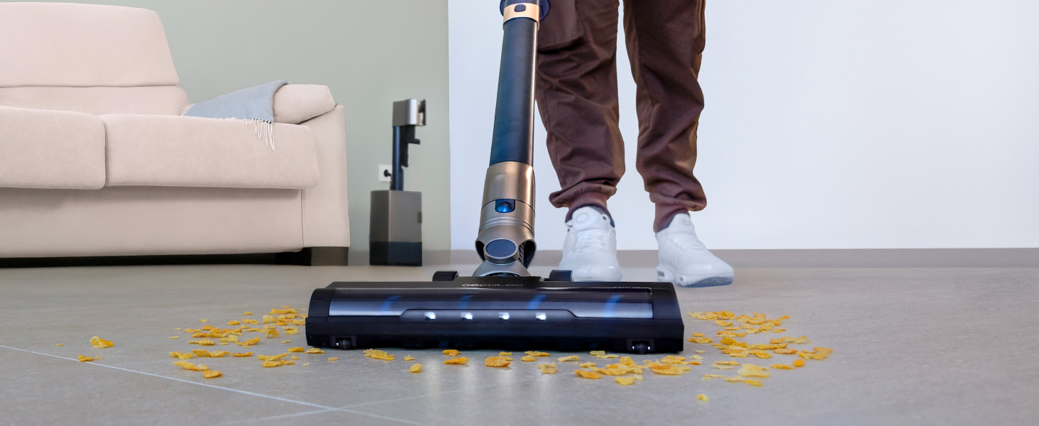 Бездротовий пилосос Cecotec Conga Rockstar 5500 Hurricane Station Flex Max: 220AW, 700W, станція самостійного очищення, 90 хв роботи, антизаплутана щітка, гнучкий шланг, циклонна технологія (Scoba 2100 + самоочищення)