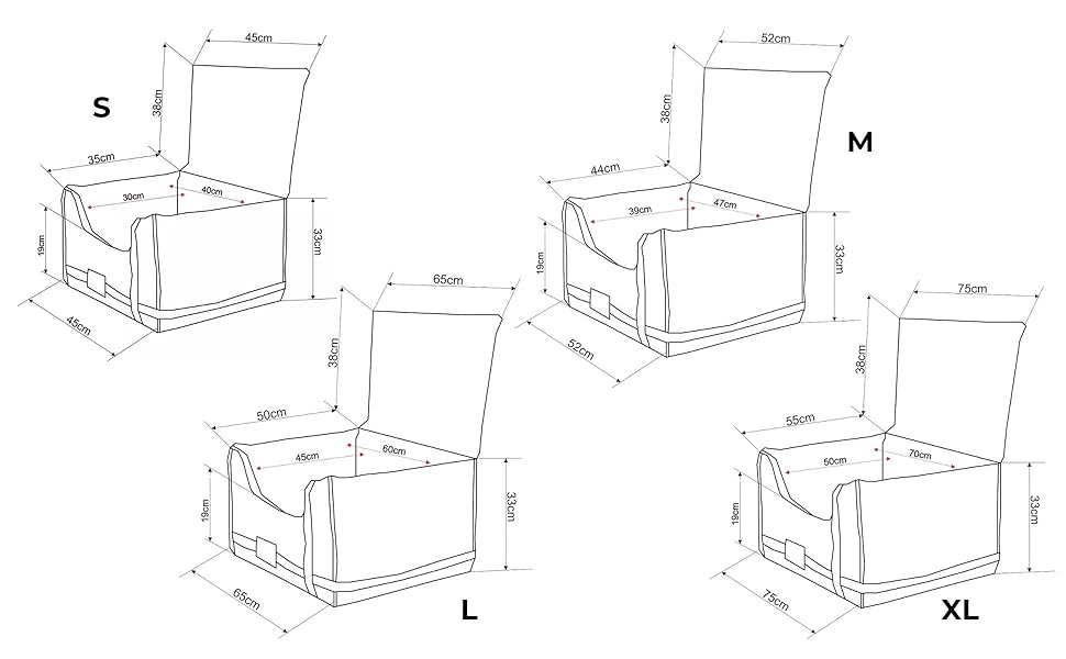 Автомобільний лежак для собак Golden Dog M - 52x44x33 см, чорний, з кріпленням ISOFIX, водонепроникний, з підкладкою