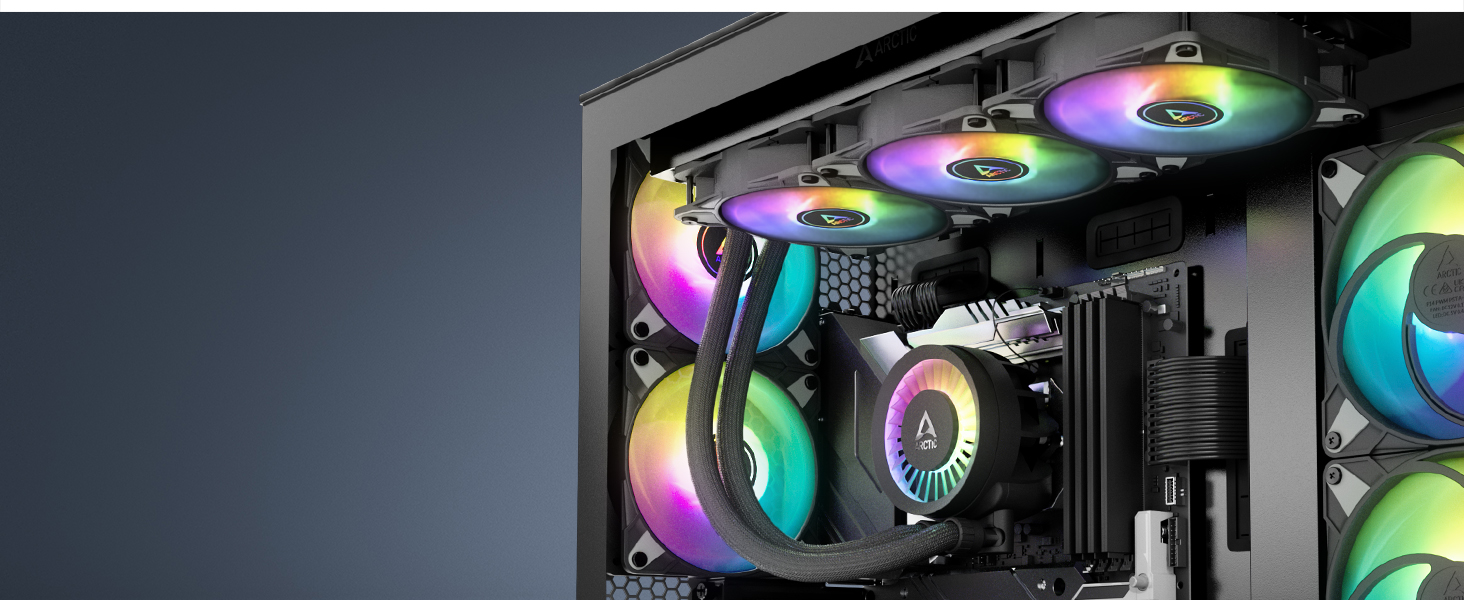 Система водяного охолодження ARCTIC Liquid Freezer III 420 A-RGB: 3x140 мм, радіатор 38 мм, PWM-помпа, підтримка AMD AM5/AM4, Intel LGA1851/1700