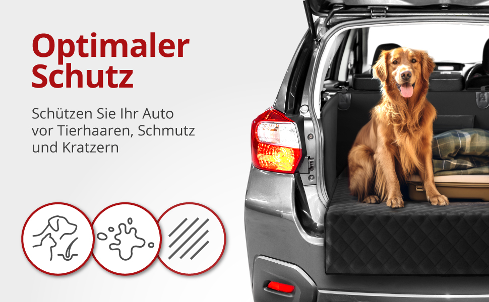 Walser Premium Автодеки для собак Rocky, 100% водонепроникна захисна накидка на заднє сидіння автомобіля з боковими захистами та оглядовим вікном, ідеальна для подорожей та транспортування малих та великих собак. Захист заднього сидіння автомобіля від бруду та подряпин.