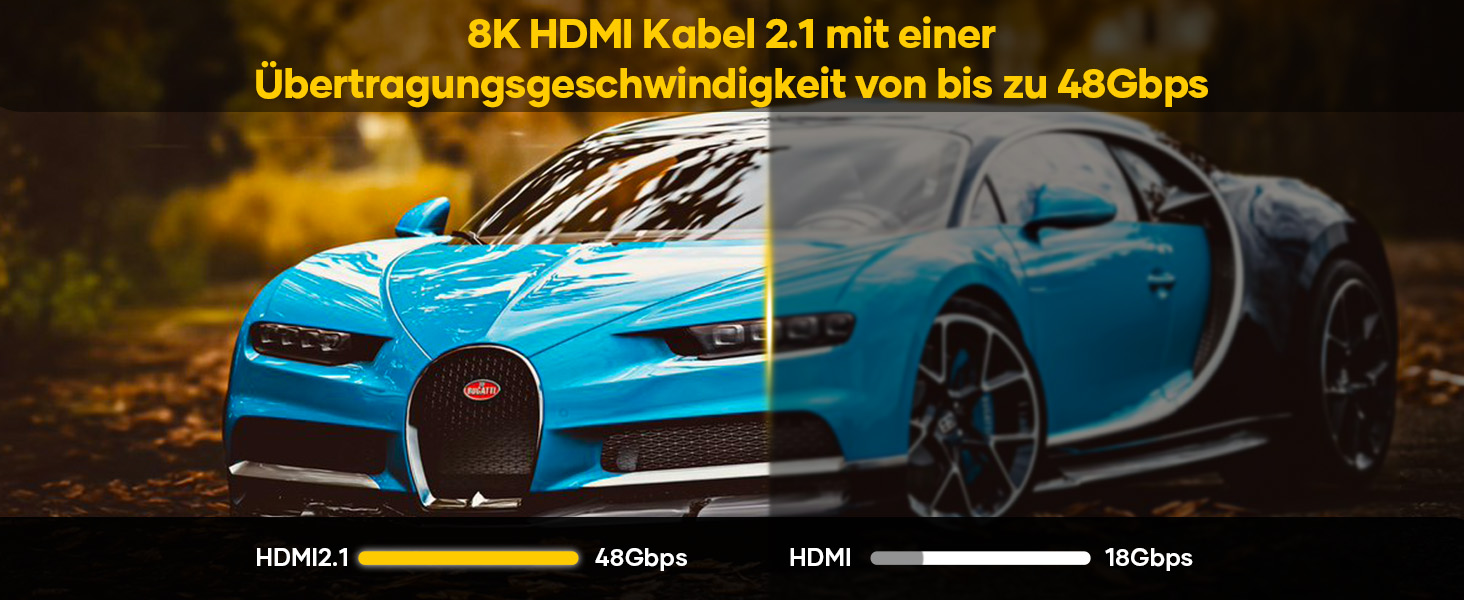 HDMI 2.1 кабель 3 метри: 8K, 48Gbps, Ultra Highspeed, HDR10, eARC, 3D, HDCP 2.2/2.3, сумісний з PS5/PS4, X-Box, HDTV, Blu-ray, монітор, ноутбук