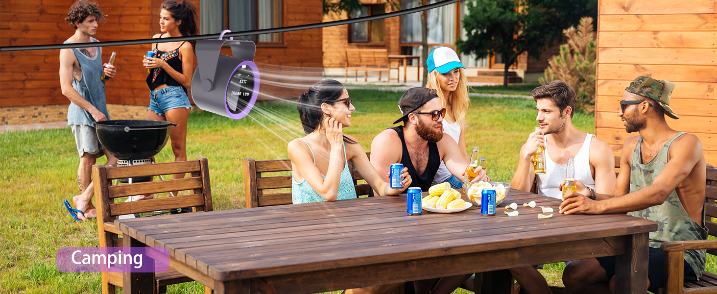 Перезаряджуваний USB-настільний вентилятор з цифровим дисплеєм, 5-рівневий тихий вентилятор, регульований на 90°, настільний вентилятор для спальні, кухні, кемпінгу, офісу, сірий