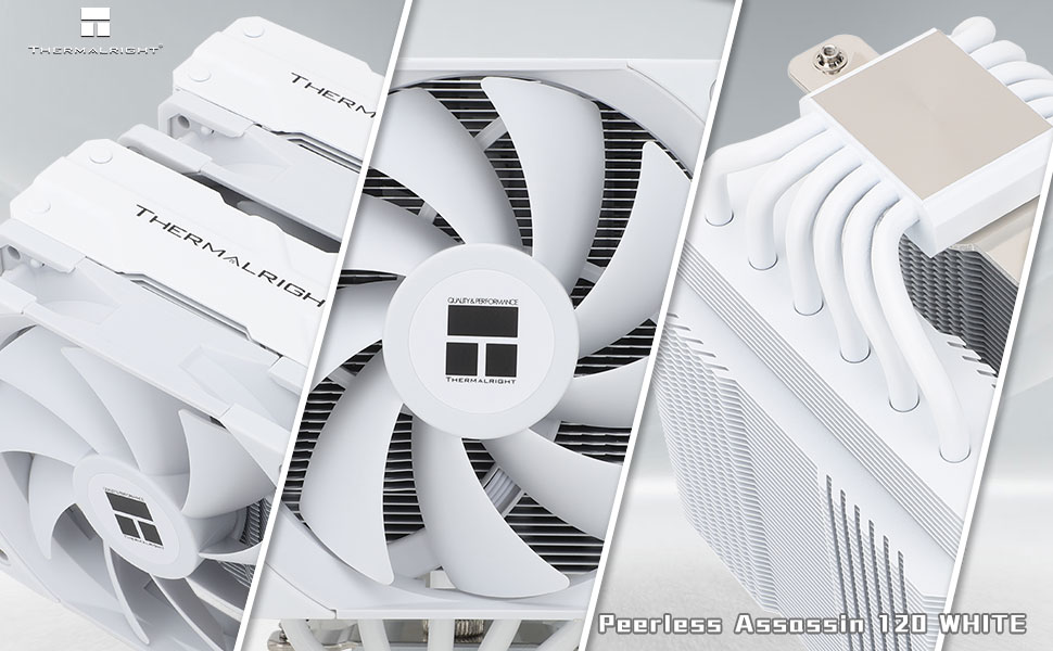 Thermalright Peerless Assassin 120 White ARGB - Кулер для CPU з 6 тепловими трубами та двома вентиляторами 120mm