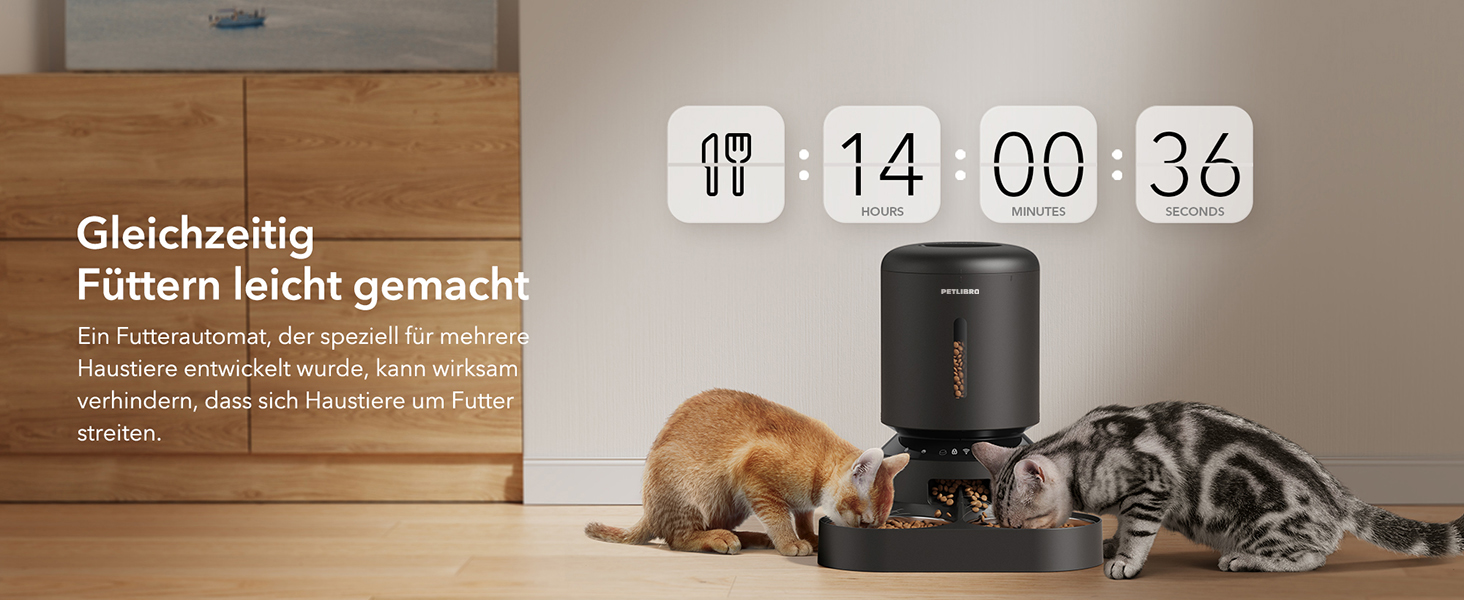 Автоматичний дозатор корму для котів та собак PETLIBRO 5L з Wi-Fi, сенсором низького рівня корму та керуванням через додаток