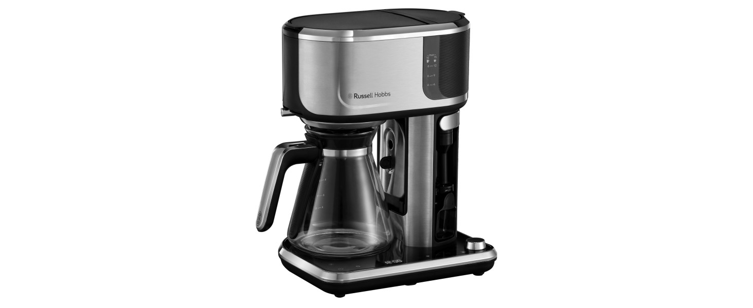 Кавомашина Russell Hobbs 26200-70 з регулюванням температури та ситом для чаю (40-100°C), нержавіюча сталь, 1.7л, 2400W, з функцією підігріву, для дитячого харчування