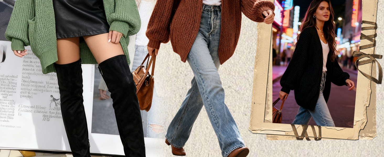 Жіночий в'язаний кардиган оверсайз з відкритим передом, велика в'язка, теплий, кавового кольору, довгі рукави, осінь