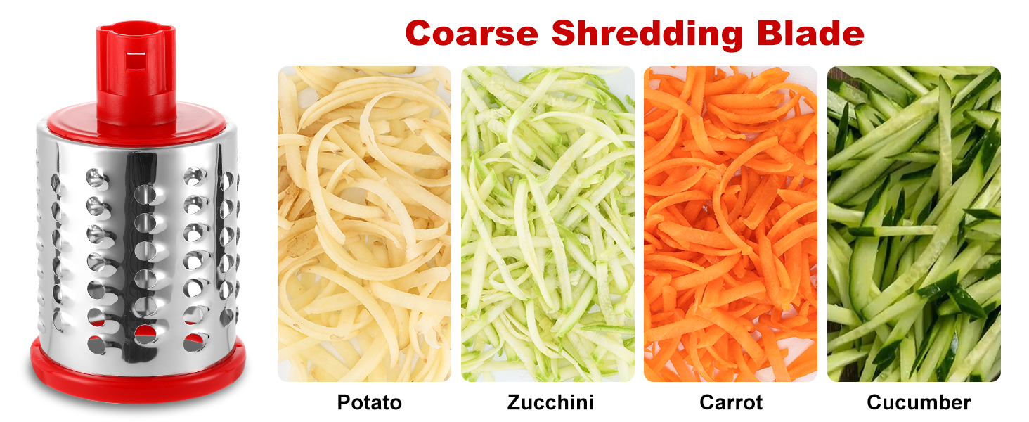 Трока для овочів та сиру з 3 наборами лез, біла (червоно-чорна, 5 лез)