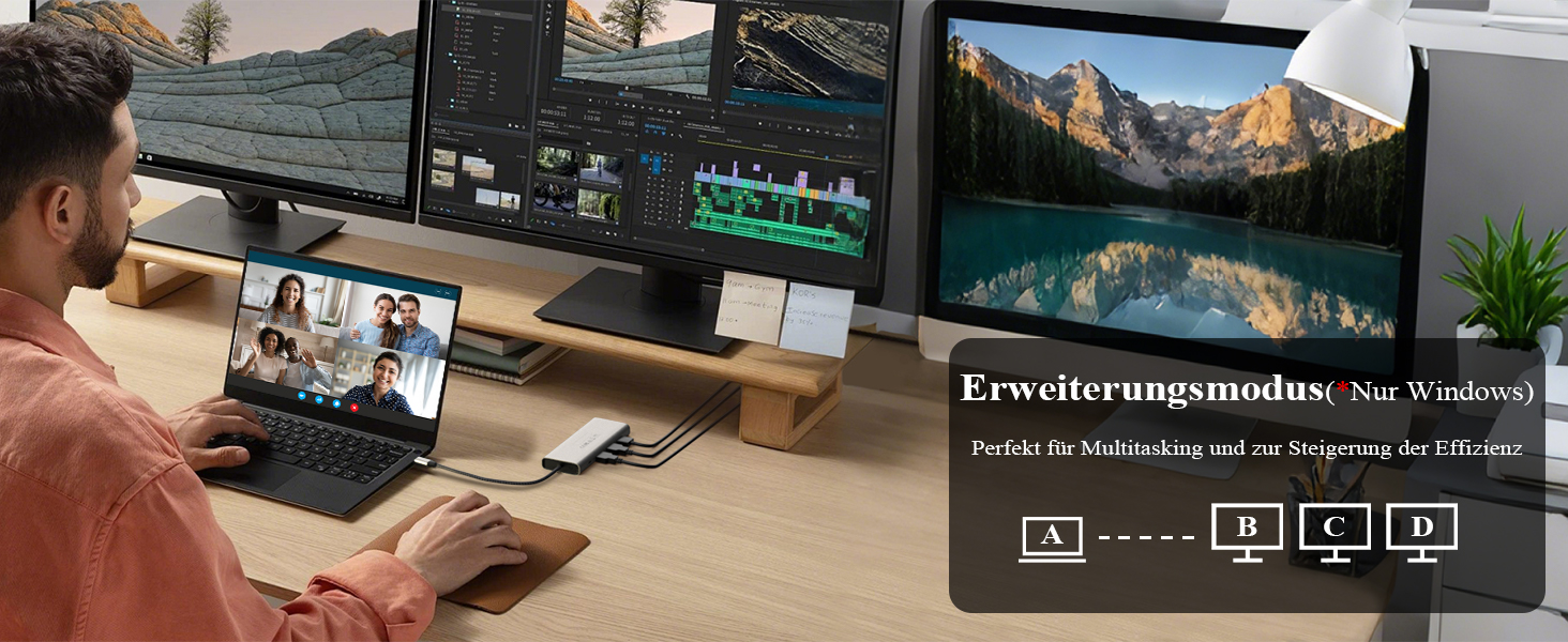 Док-станція Minthouz USB-C для HP, Lenovo, Dell: 12 в 1, 8K@30Hz/4K@144Hz, 4xUSB, 100W PD, 2.5G LAN, SD/TF, 3.5mm, Thunderbolt 3/4