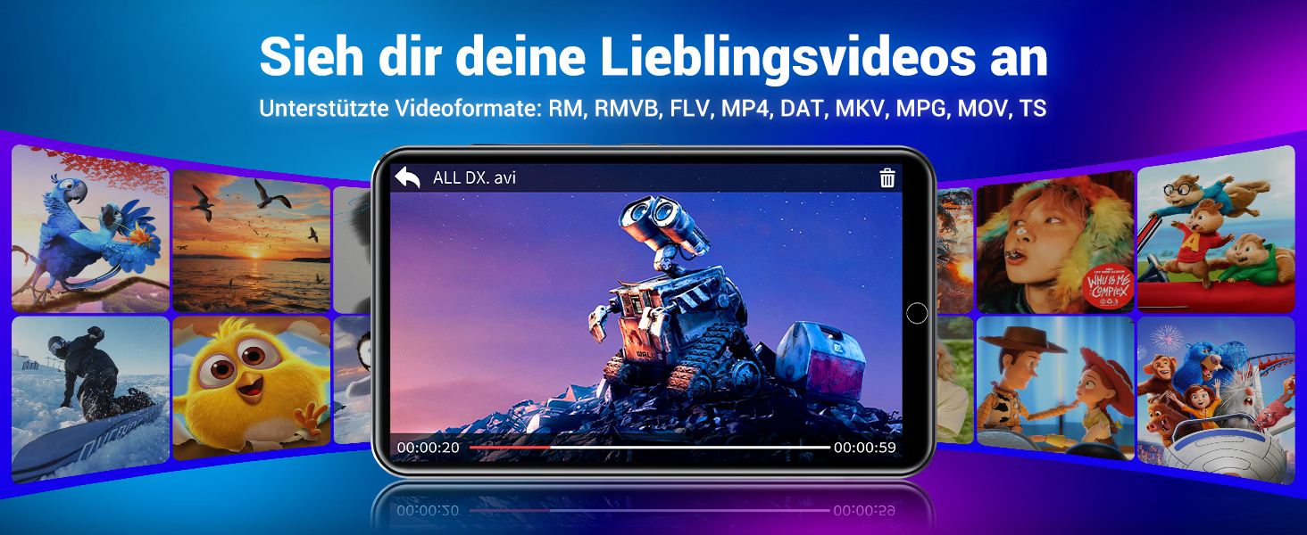 MP3 плеєр 80GB Bluetooth WiFi з Spotify, Hi-Fi Lossless, FM-радіо, E-Book (чорний)