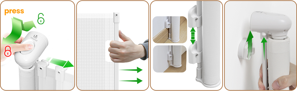 Захист для сходів Vounot: розтягувана сітка-захист для дітей, котів та собак (0-180 см)