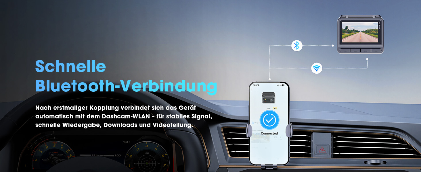 DDPAI відеореєстратор 4K Dual Starvis з AI, GPS, WiFi, 32GB, 24h парковка, дисплей IPS, (Z60)