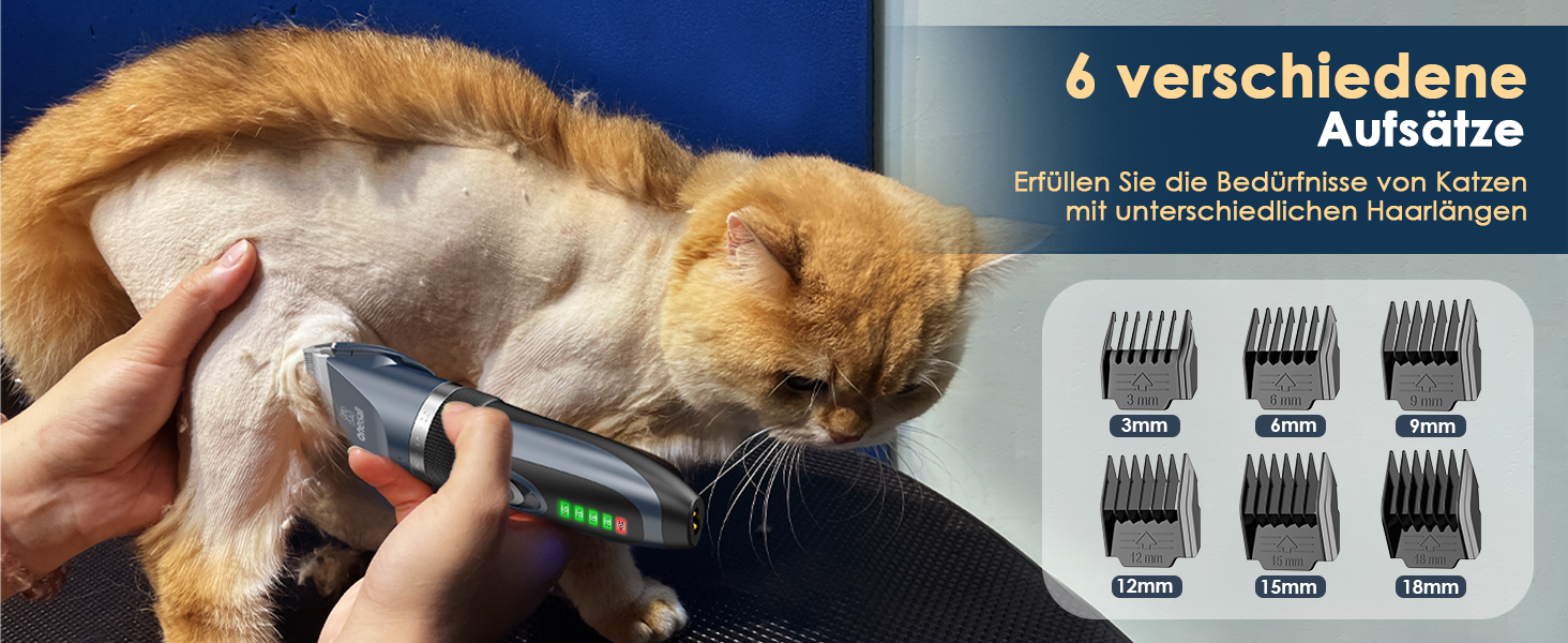 Машинка для стрижки котів та собак oneisall Leise - професійна машинка для довгошерстих котів та собак з густою шерстю, синього кольору