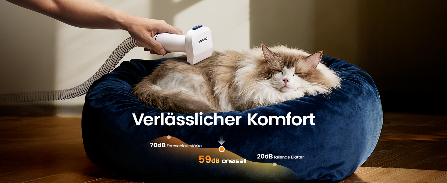 Машинка для стрижки собак Oneisall з пилососом, потужність 12000 Па, видаляє 99.99% шерсті, тиха, для собак та котів, 7 насадок