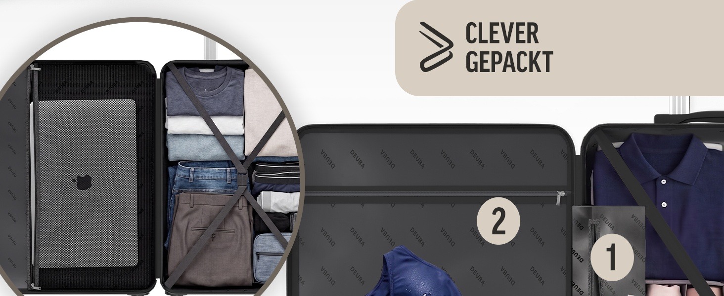 Набір дорожніх валіз Deuba TRAVEL з жорстким корпусом, 3 предмети, темно-зелений